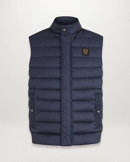 Gilet Belstaff Homme Insulator Bleu Foncé Marine Nylon France RC6029835